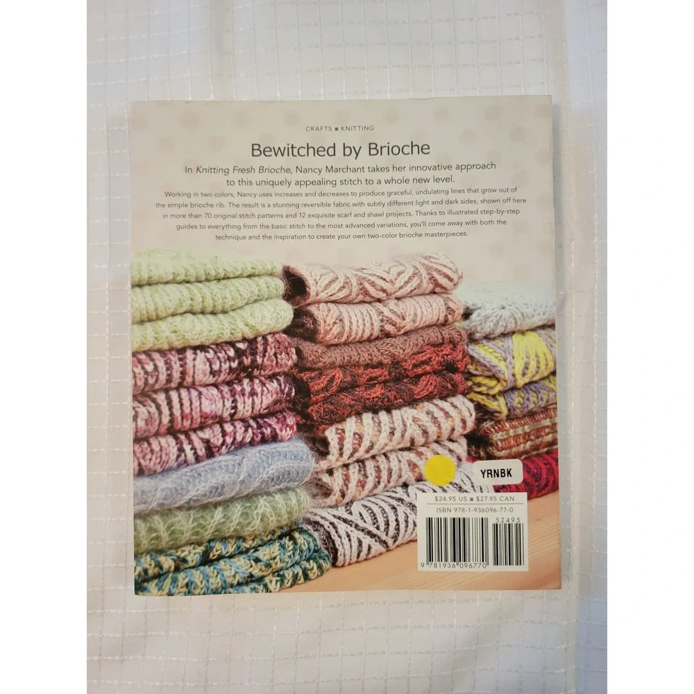 Knitting Fresh Brioche Nancy Marchant‎ Two-Color Twists Turns 75 Stitches Book